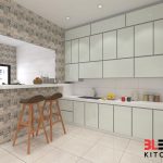 BLENO Aluminium Dry Kitchen Cabinet 3D Drawing Adda Height