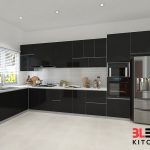 BLENO Aluminium Kitchen Cabinet 3D Drawing At Kulai