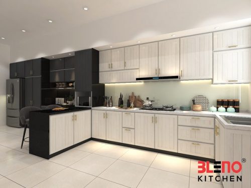 BLENO Aluminium Kitchen Cabinet 3D Drawing At Seremban
