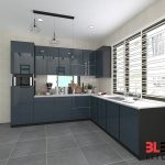 BLENO Aluminium Kitchen Cabinet 3D Drawing Bandar Dato Onn JB
