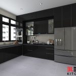 BLENO Aluminium Kitchen Cabinet 3D Drawing Eco Botanic