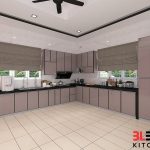 BLENO Aluminium Kitchen Cabinet 3D Drawing Pontian