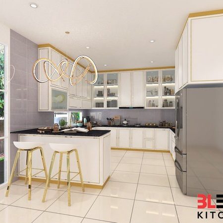 BLENO Aluminium Kitchen Cabinet 3D Drawing Taman Eco Flora
