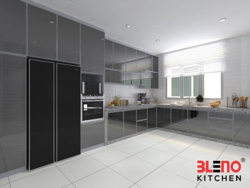 BLENO Aluminium Kitchen Cabinet 3D Drawing Taman Mutiara Rini Hills