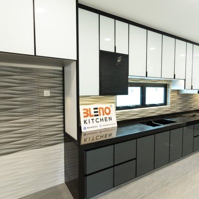 BLENO Aluminium Kitchen Cabinet Kangkar Pulai