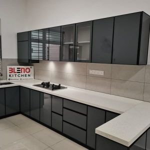 BLENO Aluminium Kitchen Cabinet Taman Impian Emas