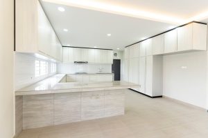 BLENO Aluminium Kitchen Cabinet Woodgrain Design At Taman Sutera