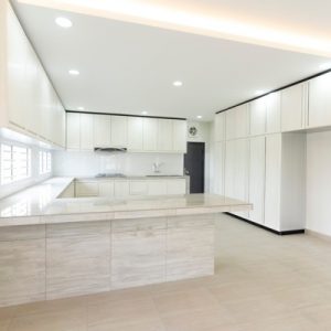 BLENO Aluminium Kitchen Cabinet Woodgrain Design At Taman Sutera