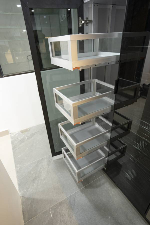 BLENO Tall Unit Pull Out Glass Drawer V4 BLENO Tall Unit Pull Out Glass Drawer V4