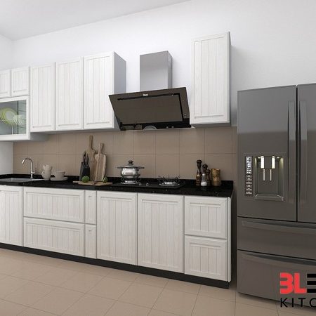 BLENO Wood Grain Aluminium Kitchen Cabinet 3D Drawing Bandar Seri Alam 1
