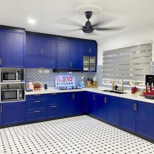 BLENO Woodgrain Aluminium Kitchen Cabinet 1