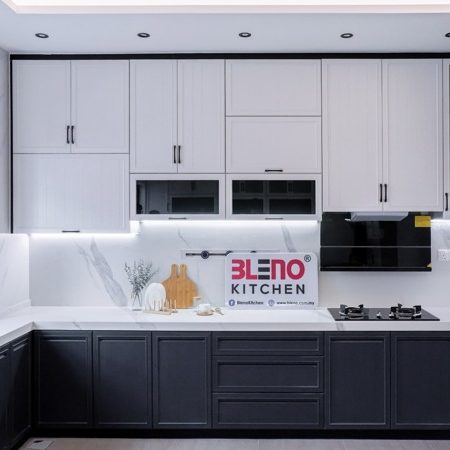 BLENO Woodgrain Aluminium Kitchen Cabinet 10