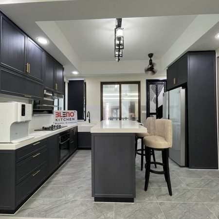 BLENO Woodgrain Aluminium Kitchen Cabinet 14