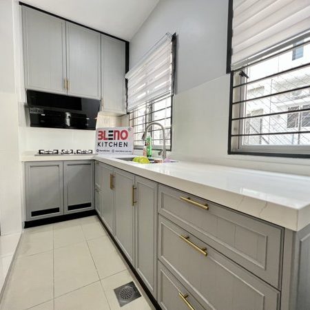 BLENO Woodgrain Aluminium Kitchen Cabinet 15