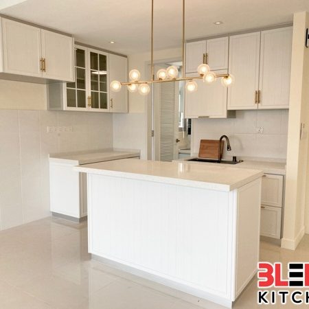 BLENO Woodgrain Aluminium Kitchen Cabinet 17