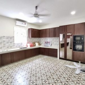 BLENO Woodgrain Aluminium Kitchen Cabinet 2