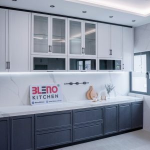 BLENO Woodgrain Aluminium Kitchen Cabinet 3