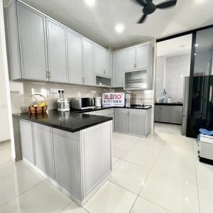 BLENO Woodgrain Aluminium Kitchen Cabinet 4