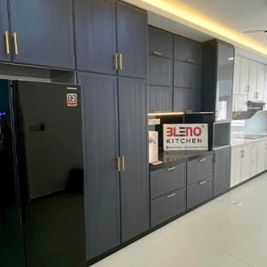 BLENO Woodgrain Aluminium Kitchen Cabinet Bandar Ara Sendayan Seremban