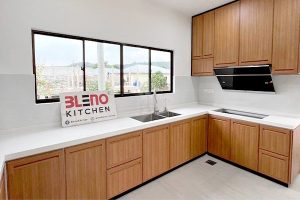 BLENO Wood Grain Aluminium Kitchen Cabinet Dengkil Selangor