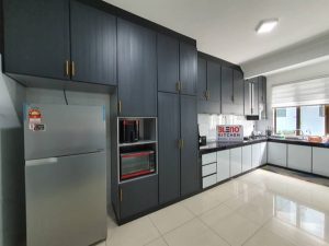 BLENO Woodgrain Aluminium Kitchen Cabinet Taman Bukit Dahlia