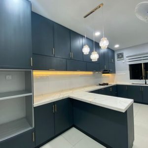BLENO Woodgrain Aluminium Kitchen Cabinet Taman Seri Austin