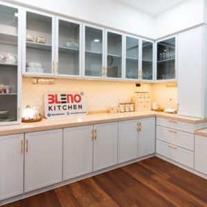 BLENO Woodgrain Aluminium Kitchen Cabinet Taman Tasek Pasir Gudang