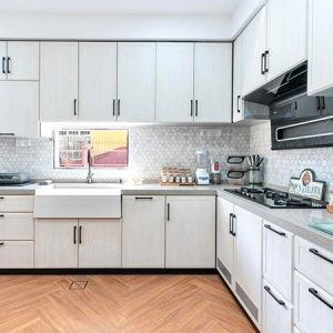 BLENO Woodgrain Aluminium Kitchen Cabinet Tmn Setia Indah